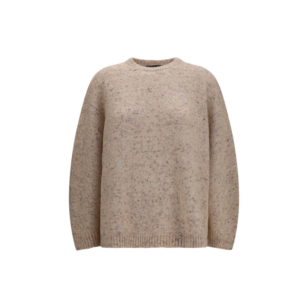 Sweatshirt by Fabiana Filippi for women in polyamide mohair merino & alpaca wool beige features an magnificent silhouette, showcasing a sophisticated crew neckline and detail for a truly magnificent finish.