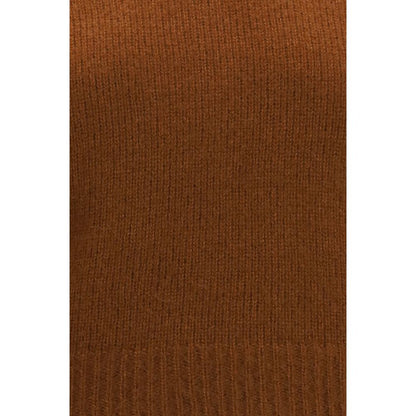 Sweater by Tom Ford for women in polyamide silk cashmere & capra leather brown showcases an masterful silhouette, artfully detailed with a masterful and for a sophisticated, premium finish.