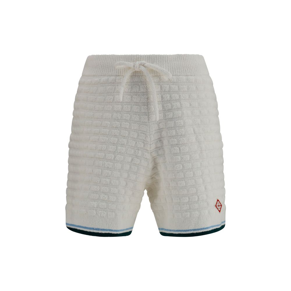 Bermuda Shorts by Casablanca for men in nylon & cotton white & striped features a eye catching regular-fit and short with a eye catching .