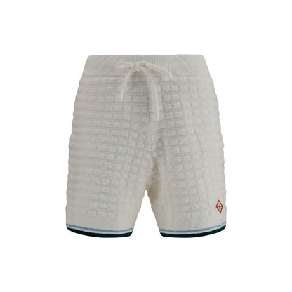Bermuda Shorts by Casablanca for men in nylon & cotton white & striped features a eye catching regular-fit and short with a eye catching .