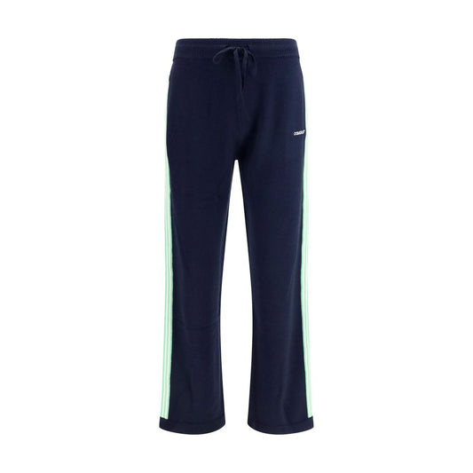 Jogger Sweatpants by Casablanca for men in merino wool blue & striped features an kinetic straight-leg, relaxed-fit & regular-fit and long with a , showcasing high-performance for an kinetic look.