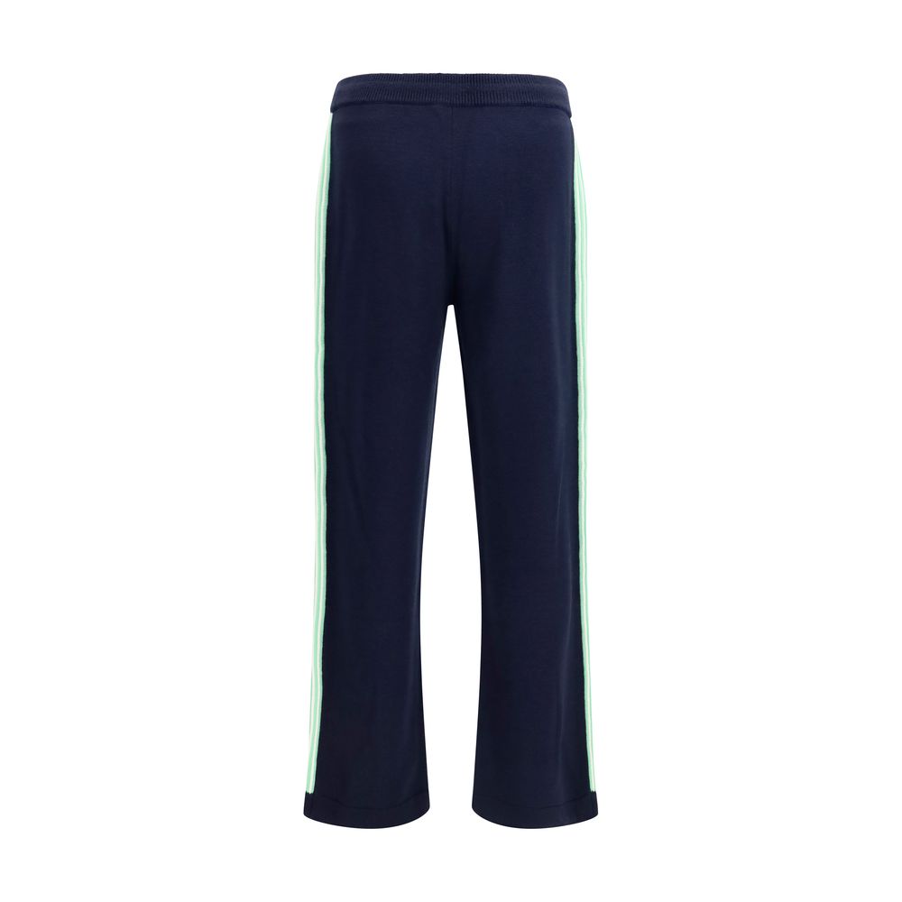 Jogger Sweatpants by Casablanca for men in merino wool blue & striped features an ergonomic straight-leg, relaxed-fit & regular-fit and with a ergonomic long, showcasing innovative for a ergonomic look.