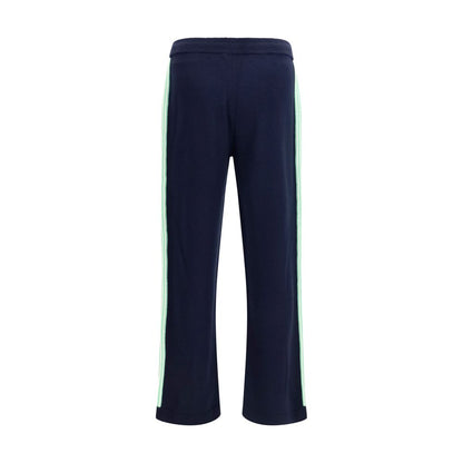 Jogger Sweatpants by Casablanca for men in merino wool blue & striped features an ergonomic straight-leg, relaxed-fit & regular-fit and with a ergonomic long, showcasing innovative for a ergonomic look.