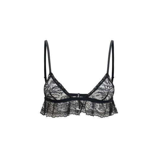 Bra by Dolce & Gabbana for women in cotton silk satin & lace black & natural features a discreet silhouette, showcasing the discreet design and fit of this Women's Cotton Silk Satin & Lace Bra.