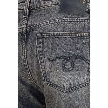 R13 Gray Cotton Straight-Leg Jeans
