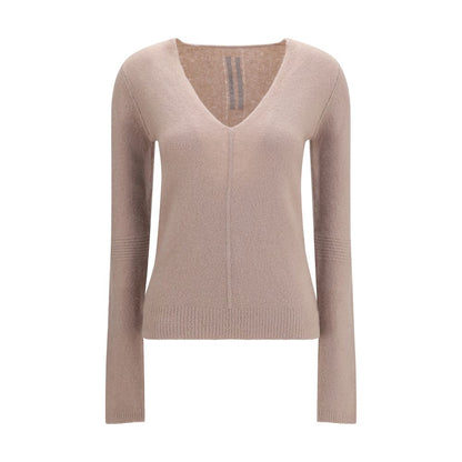 Sweater by Rick Owens for women in polyamide cashmere & capra leather multicolor features an polished silhouette, showcasing refined and a sophisticated v-neck neckline for a truly polished finish.