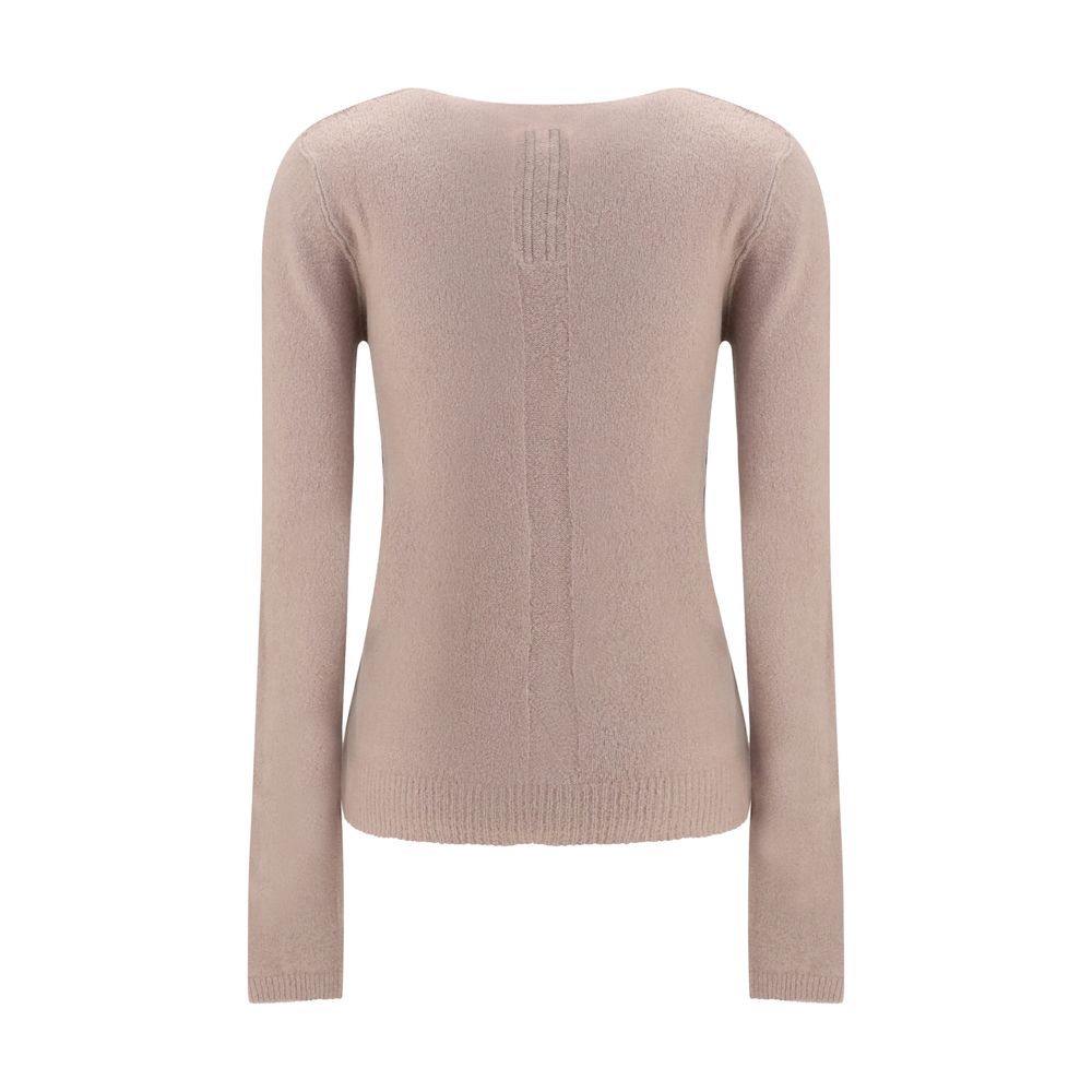 Sweater by Rick Owens for women in polyamide cashmere & capra leather multicolor showcases a downtown chic silhouette, artfully finished with a downtown chic v-neck neckline and for a sophisticated, high-end look.
