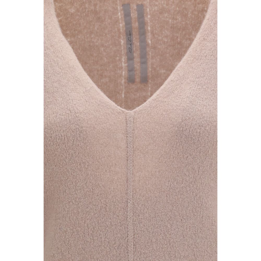 Sweater by Rick Owens for women in polyamide cashmere & capra leather multicolor showcases a sumptuous silhouette, artfully finished with a sumptuous and for a sophisticated, sumptuous look.