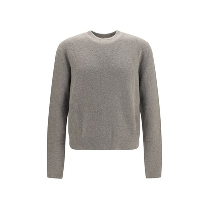 Sweater by Rick Owens for men in polyamide cashmere & capra leather gray showcases a discreet silhouette, finished with a discreet round neckline and long-sleeve for a discreet look.