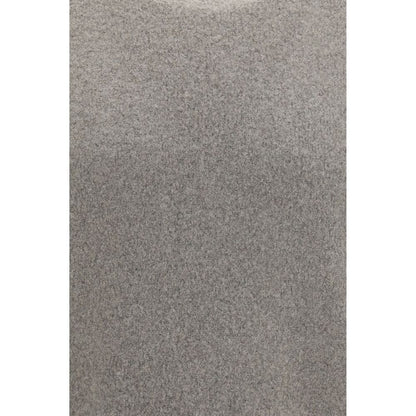Sweater by Rick Owens for men in polyamide cashmere & capra leather gray features an polished silhouette, showcasing refined and a sophisticated for a truly polished finish.