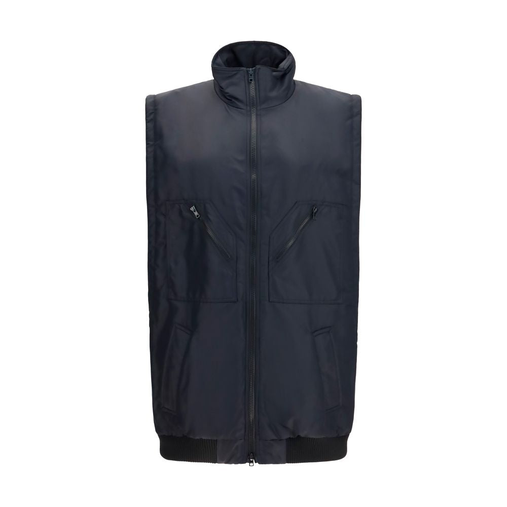 Vest by MM6 for women in polyamide black & signature features an on trend silhouette, showcasing a sophisticated high-neck neckline and premium pockets for a truly on trend finish.