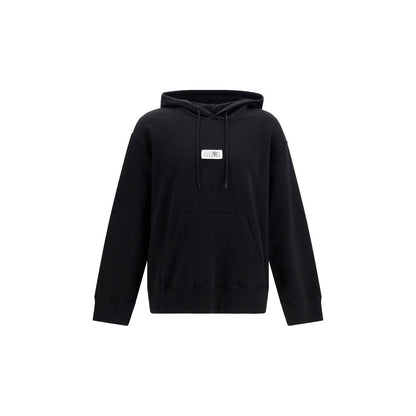 Sweatshirt Hoodie by MM6 for men in cotton black, ivory, white & signature features a edgy silhouette, detailed with a edgy hooded neckline and for a refined finish.
