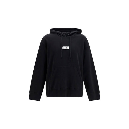 Sweatshirt Hoodie by MM6 for men in cotton black, ivory, white & signature features a edgy silhouette, detailed with a edgy hooded neckline and for a refined finish.