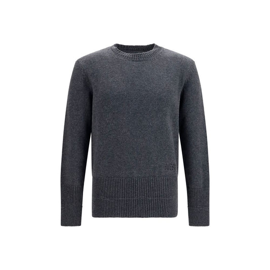 Sweatshirt by MM6 for men in polyamide wool gray, white & signature features an enviable silhouette, showcasing a premium and refined crew neckline for a truly enviable finish.