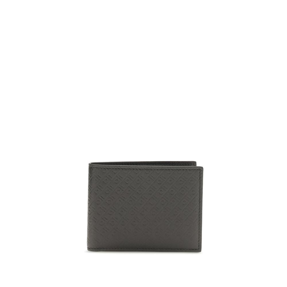 Cardholder Wallet by Ferragamo for men in bos taurus calf leather black, patterned & signature features a sleek silhouette, showcasing the sleek Bos Taurus Calf Leather Cardholder Wallet design with sophisticated card-organization compact-design for a premium look.