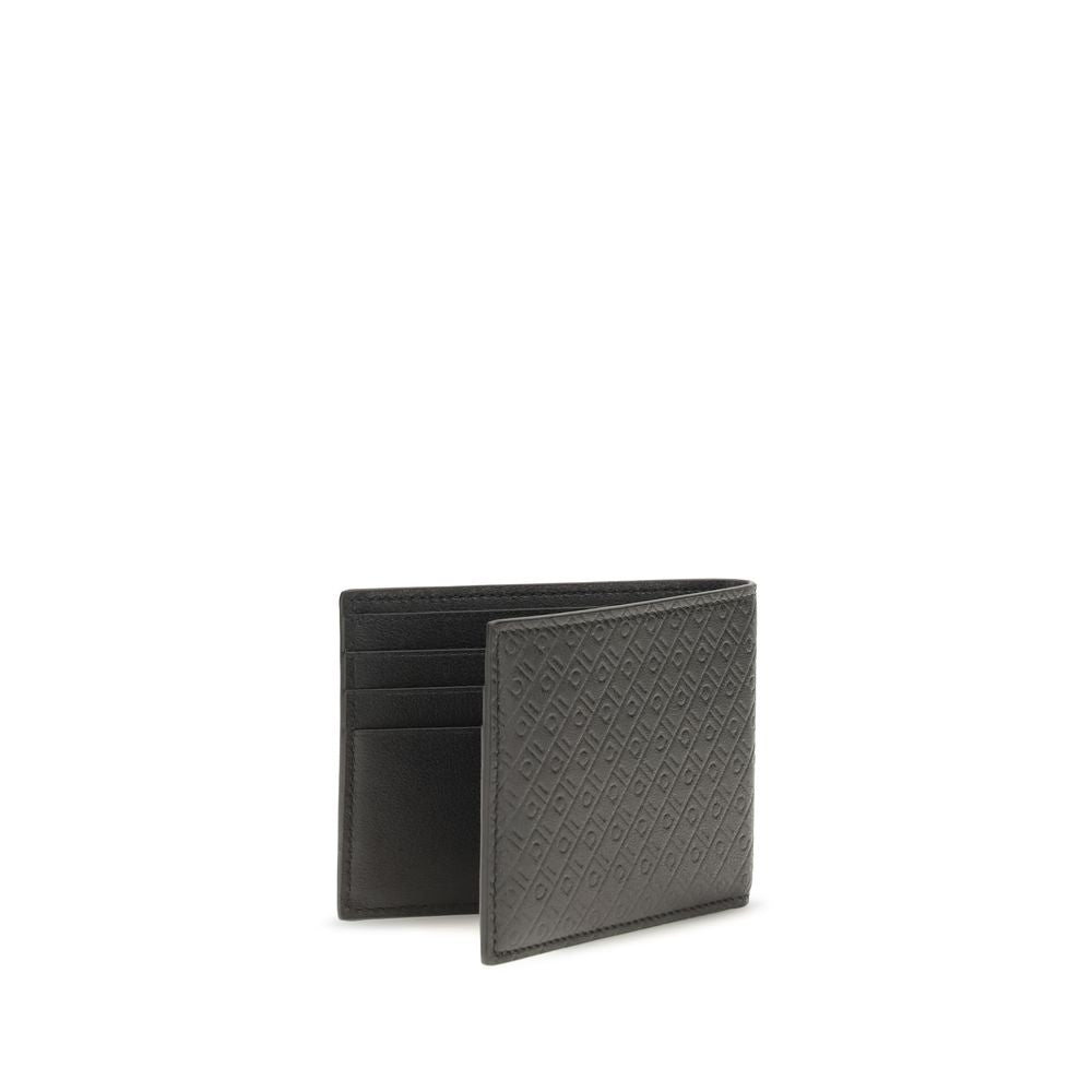 Cardholder Wallet by Ferragamo for men in bos taurus calf leather black, patterned & signature showcases a discerning silhouette, artfully capturing the essence of Bos Taurus Calf Leather Cardholder Wallet with its functional card-organization compact-design.