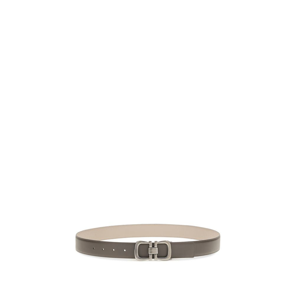 Belt by Ferragamo for men in bos taurus calf leather brown features a versatile silhouette, artfully showcasing the versatile design of the Bos Taurus Calf Leather Belt for a sophisticated, premium finish.