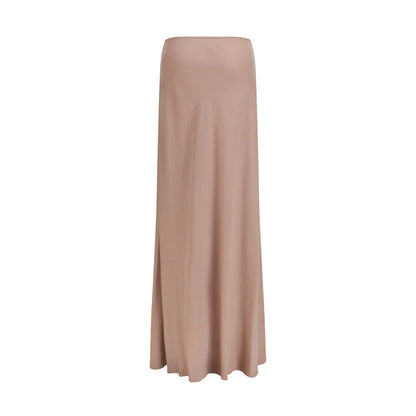 Skirt by Fabiana Filippi for women in lyocell beige features an relaxed-yet-refined silhouette that elegantly showcases the Women's Flared Lyocell Long Skirt design and sophisticated long.