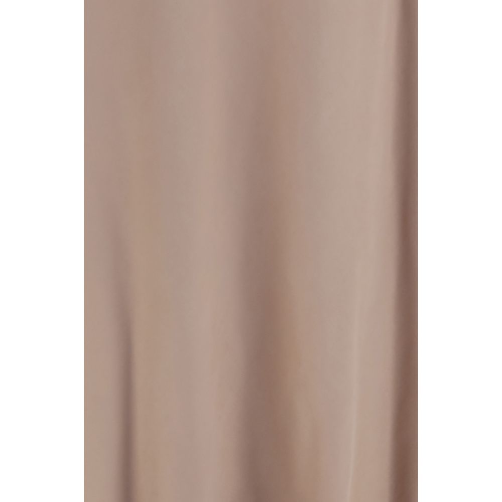 Skirt by Fabiana Filippi for women in lyocell beige features an tailored silhouette, artfully capturing the essence of Women's Flared Lyocell Long Skirt in a sophisticated long.