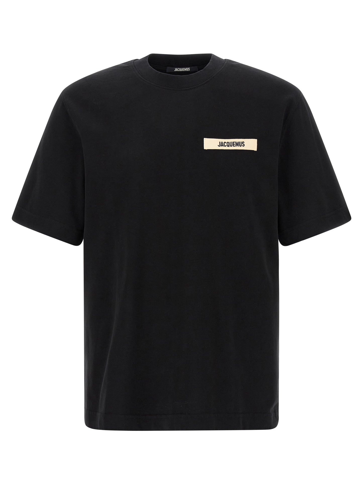 Jacquemus Men's Short-Sleeve Crew Neck Cotton T-Shirt - Black