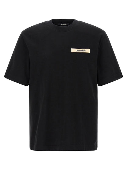Jacquemus Men's Short-Sleeve Crew Neck Cotton T-Shirt - Black