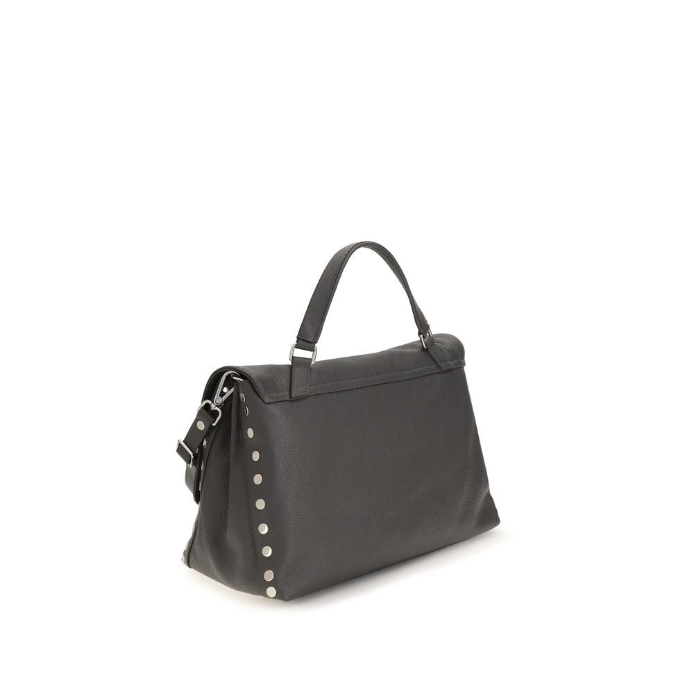 Medium Handbag by Zanellato for women in bos taurus calf leather gray & multicolor features an refined silhouette, showcasing a secure zipper, ample , and versatile handle & adjustable-strap for a sophisticated refined aesthetic.