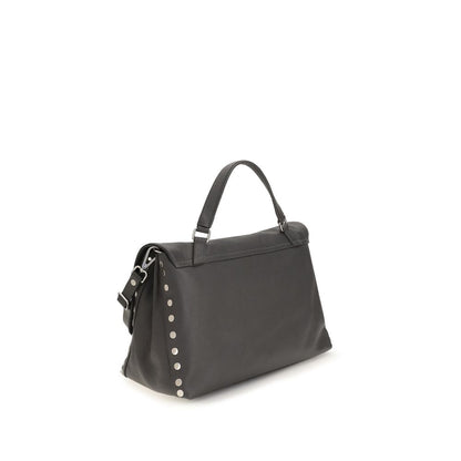 Medium Handbag by Zanellato for women in bos taurus calf leather gray & multicolor features an refined silhouette, showcasing a secure zipper, ample , and versatile handle & adjustable-strap for a sophisticated refined aesthetic.