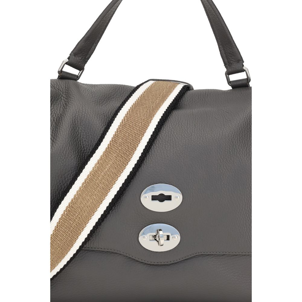 Medium Handbag by Zanellato for women in bos taurus calf leather gray & multicolor features a refined silhouette, showcasing a secure zipper, organized , and versatile handle & adjustable-strap for a refined finish.