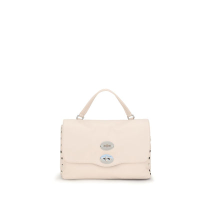 Handbag by Zanellato for women in bos taurus calf leather beige & multicolor features a signature silhouette, showcasing a secure zipper and signature with versatile handle & adjustable-strap for a sophisticated look.