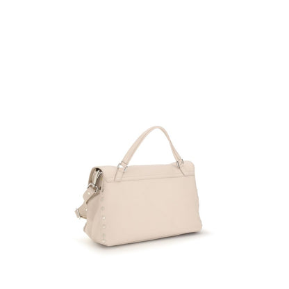 Handbag by Zanellato for women in bos taurus calf leather beige & multicolor features a contemporary silhouette, showcasing a secure zipper, ample , and contemporary handle & adjustable-strap for a sophisticated look.