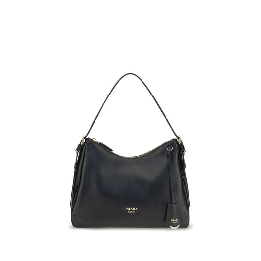 Shoulder Bag by Prada for women in bos taurus calf leather black features a effortless chic silhouette with a secure zipper, ample , and versatile shoulder-strap & adjustable-strap for a effortless chic finish.