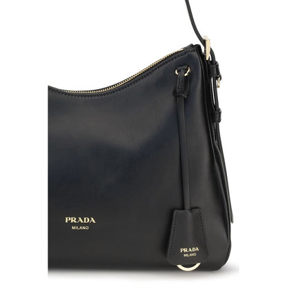 Shoulder Bag by Prada for women in bos taurus calf leather black features a effortless chic silhouette with a secure zipper, ample , and versatile shoulder-strap & adjustable-strap for a effortless chic finish.