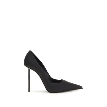 LE SILLA Black Calf Leather Bos Taurus High Heel Pumps