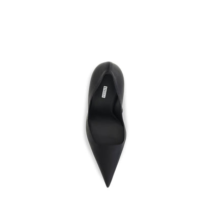 LE SILLA Black Calf Leather Bos Taurus High Heel Pumps