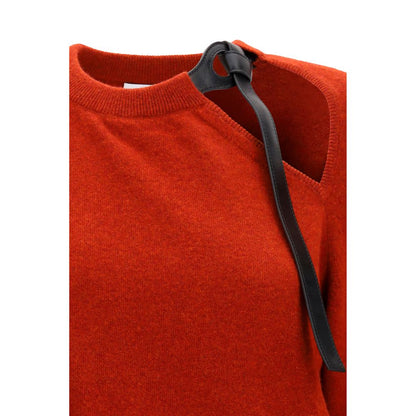 Sweatshirt by Ferragamo for women in polyamide cashmere merino wool & capra leather multicolor features an provocated silhouette, detailed with a provocated and a refined for a sophisticated aesthetic.