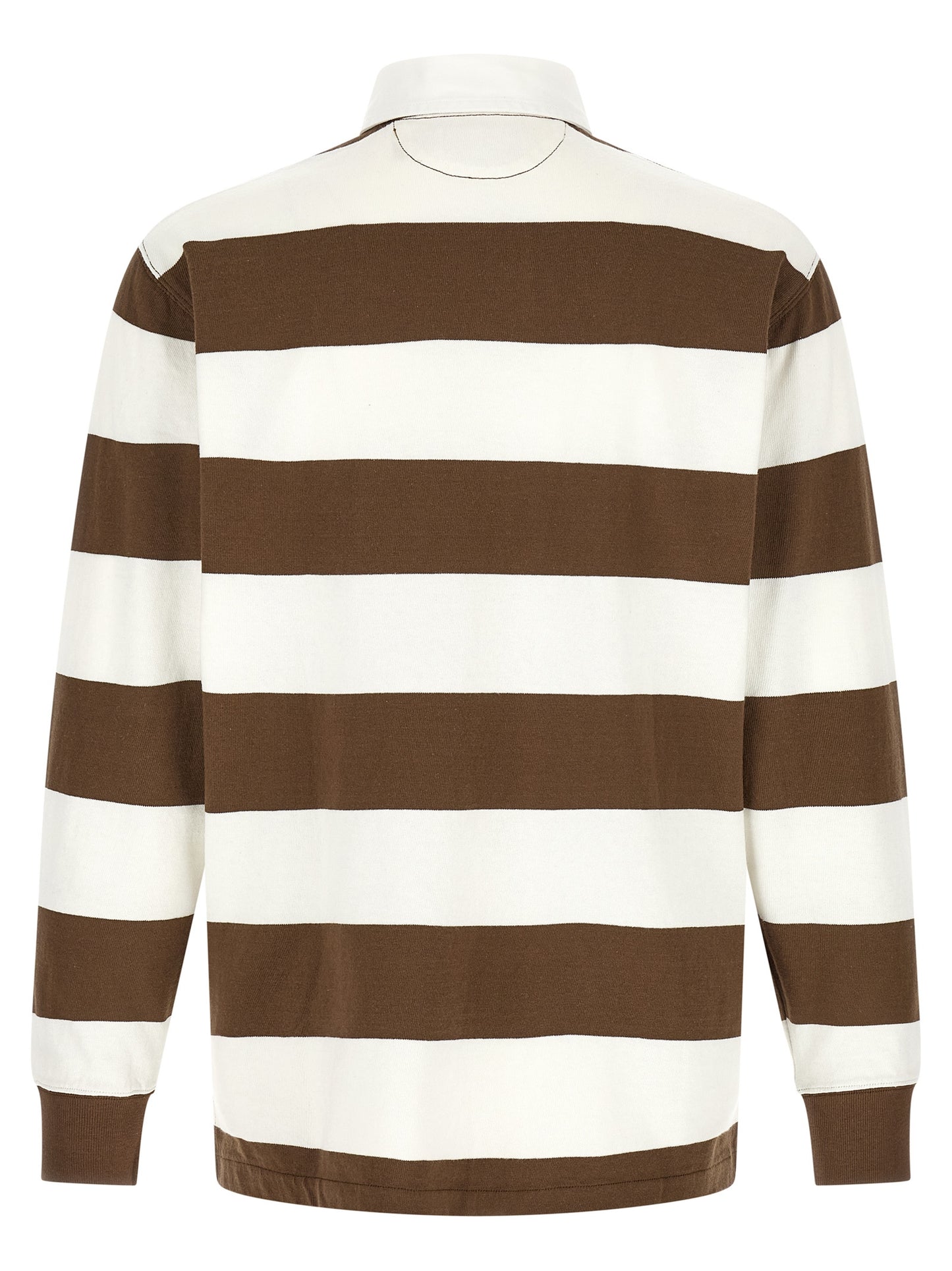 Polo Shirt by Polo Ralph Lauren for men in cotton twill brown, signature & striped presents a sleek silhouette, featuring a refined and for a sleek finish.