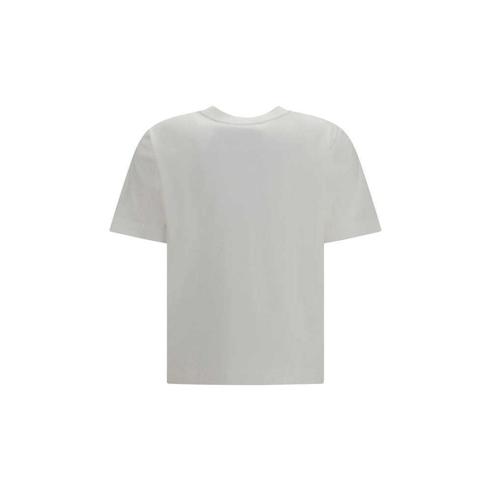 T-Shirt by Burberry for women in cotton beige, sand & white features a plush silhouette, showcasing a sophisticated crew neckline and for a truly plush finish.
