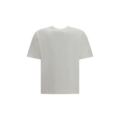 T-Shirt by Burberry for women in cotton beige, sand & white features a plush silhouette, showcasing a sophisticated crew neckline and for a truly plush finish.