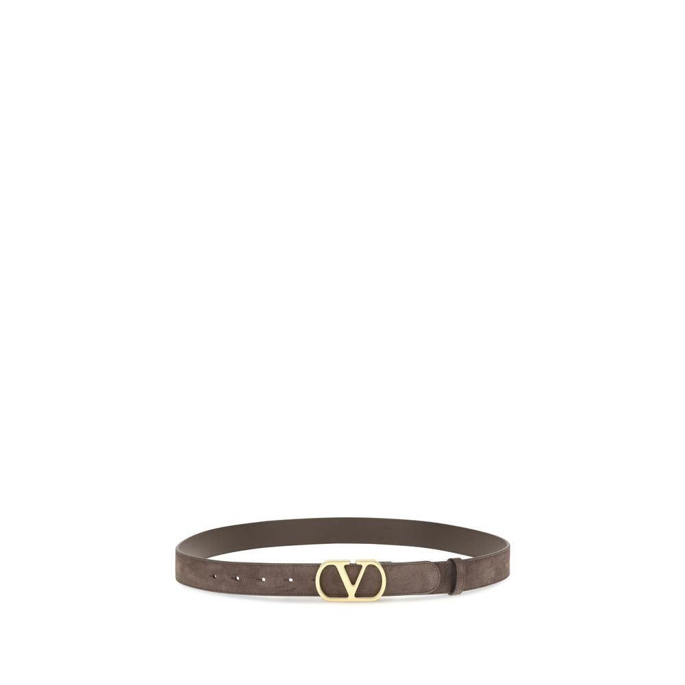 Belt by Valentino Garavani for men in bos taurus calf suede leather brown, gold & signature features an distinguished design, perfectly showcasing the sophisticated craftsmanship of this distinguished V Logo Bos Taurus Calf Suede Leather Belt.