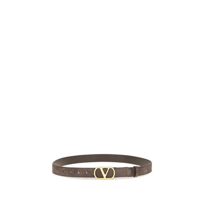 Belt by Valentino Garavani for men in bos taurus calf suede leather brown, gold & signature features an distinguished design, perfectly showcasing the sophisticated craftsmanship of this distinguished V Logo Bos Taurus Calf Suede Leather Belt.