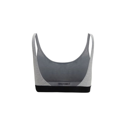 Sport Bra by Tom Ford for women in modal gray & monogram showcases a edgy silhouette, artfully capturing the essence of the edgy Women's Slim Modal Sport Bra design for a sophisticated look.
