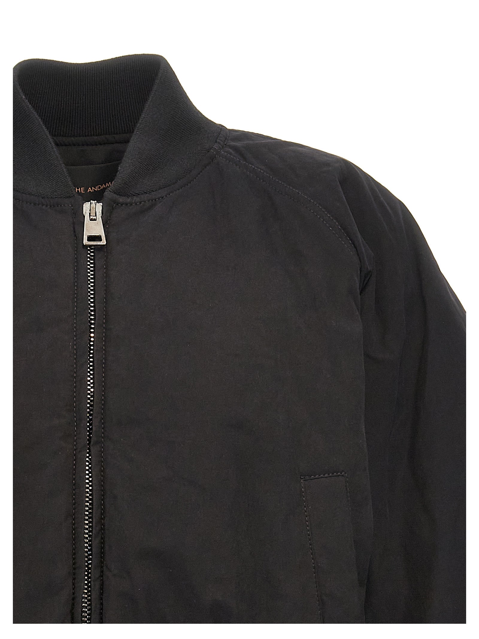Bomber Jacket by The Andamane for women in polyamide polyester & cotton black features an on trend silhouette, showcasing refined pockets & insulated and a sophisticated for a truly on trend finish.