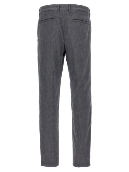 Casual Pants by Hugo Boss for men in stretch cotton blue & patterned features a refined silhouette with a refined straight-leg, defined by a and a refined long for a refined finish.