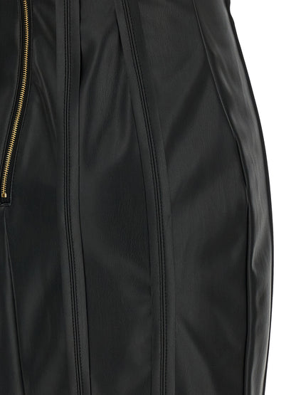 Elisabetta Franchi Women's Corset Bustier Sleeveless Sweetheart Neck Stretch Viscose Dress - Black