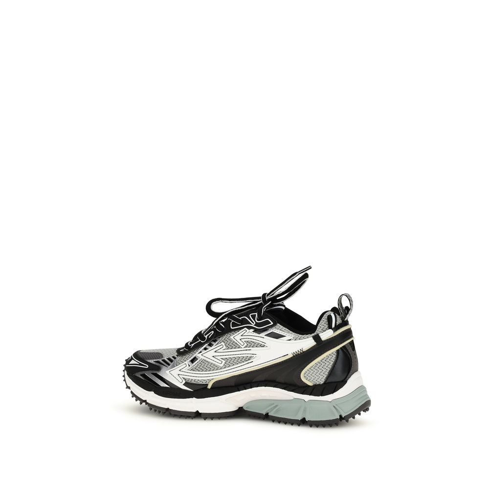 Athletic Sneakers Off-White women polyester leather gray, white & monogram featuring a avant-garde The Monogram Women's Athletic Polyester Leather Sneakers design with a avant-garde athletic style for a refined finish.