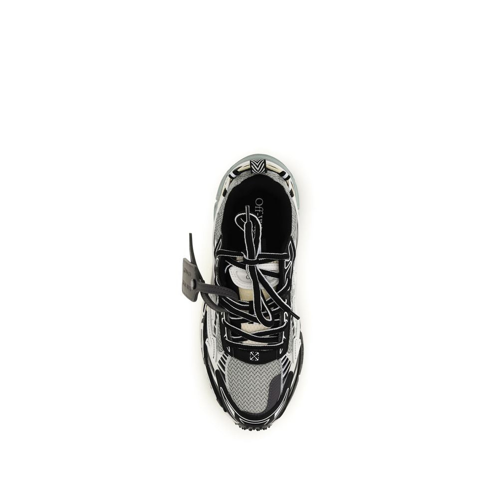 Athletic Sneakers by Off-White for women in polyester leather gray, white & monogram features an effortless chic silhouette, showcasing the signature athletic style of the The Monogram Women's Athletic Polyester Leather Sneakers collection with a truly effortless chic finish.