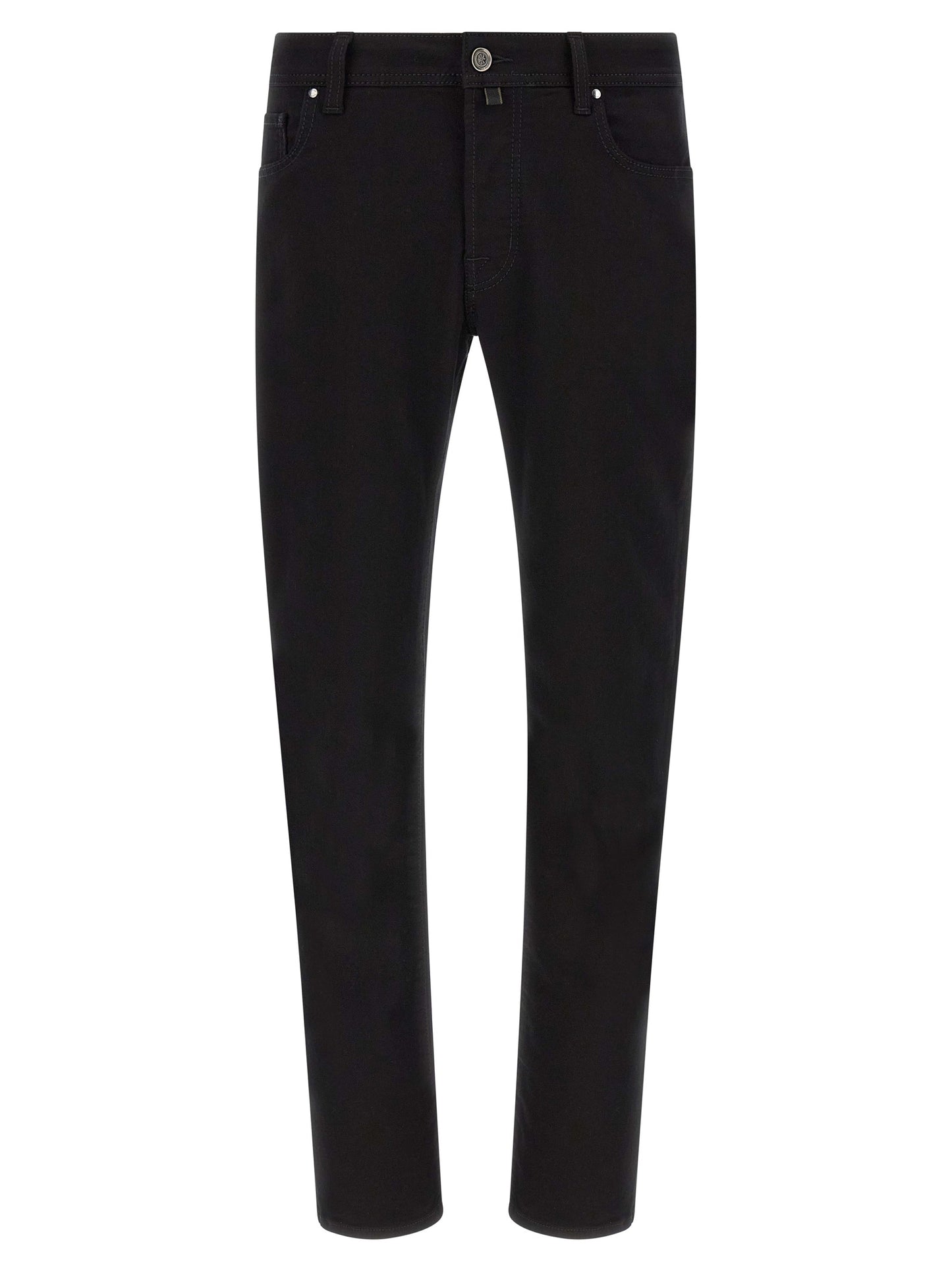 Jacob Cohen Black Cotton Straight-Leg Jeans