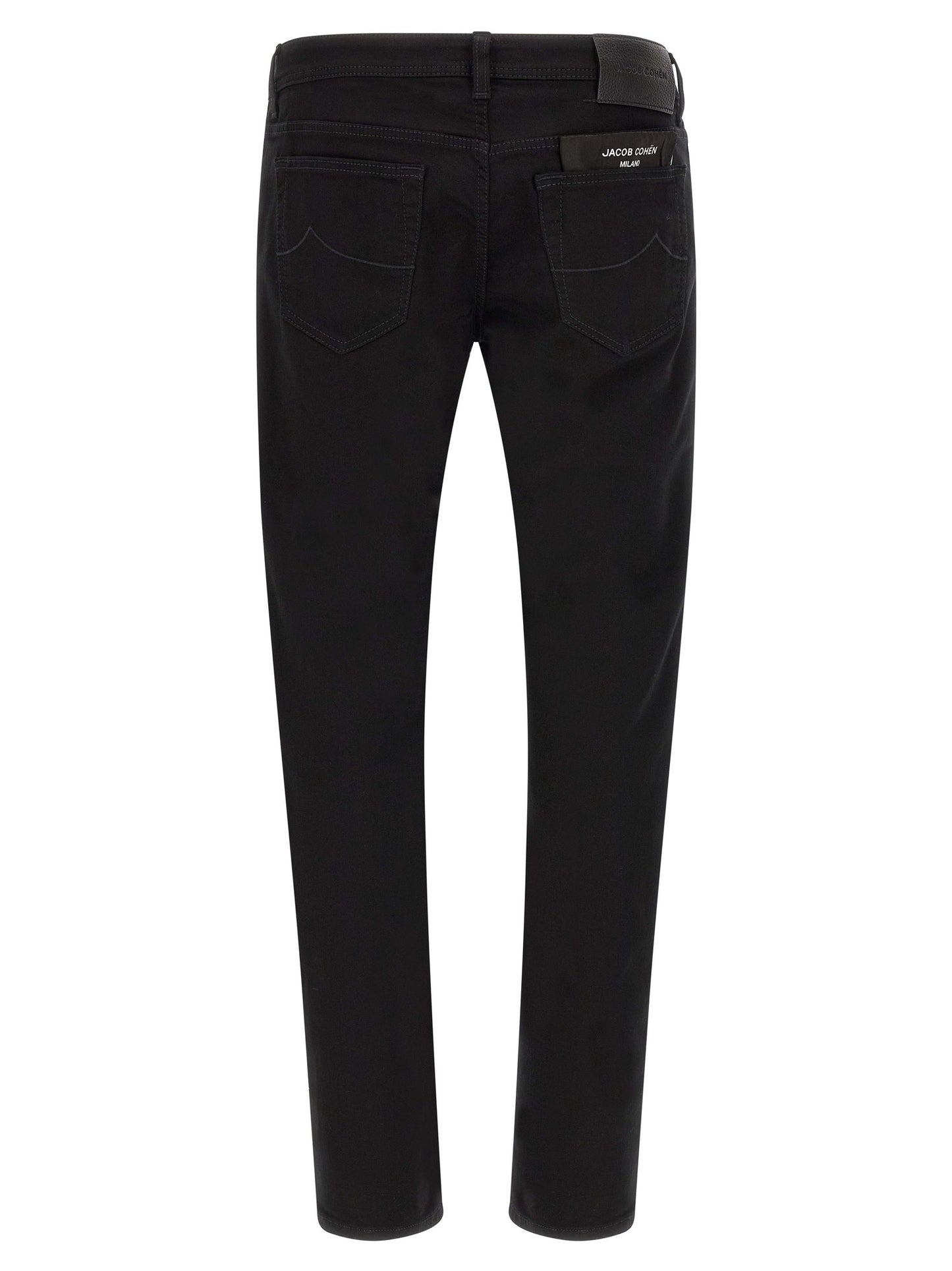 Jacob Cohen Black Cotton Straight-Leg Jeans