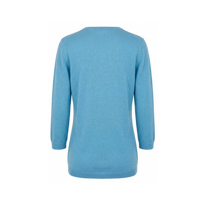 Malo Blue Silk Women Sweater
