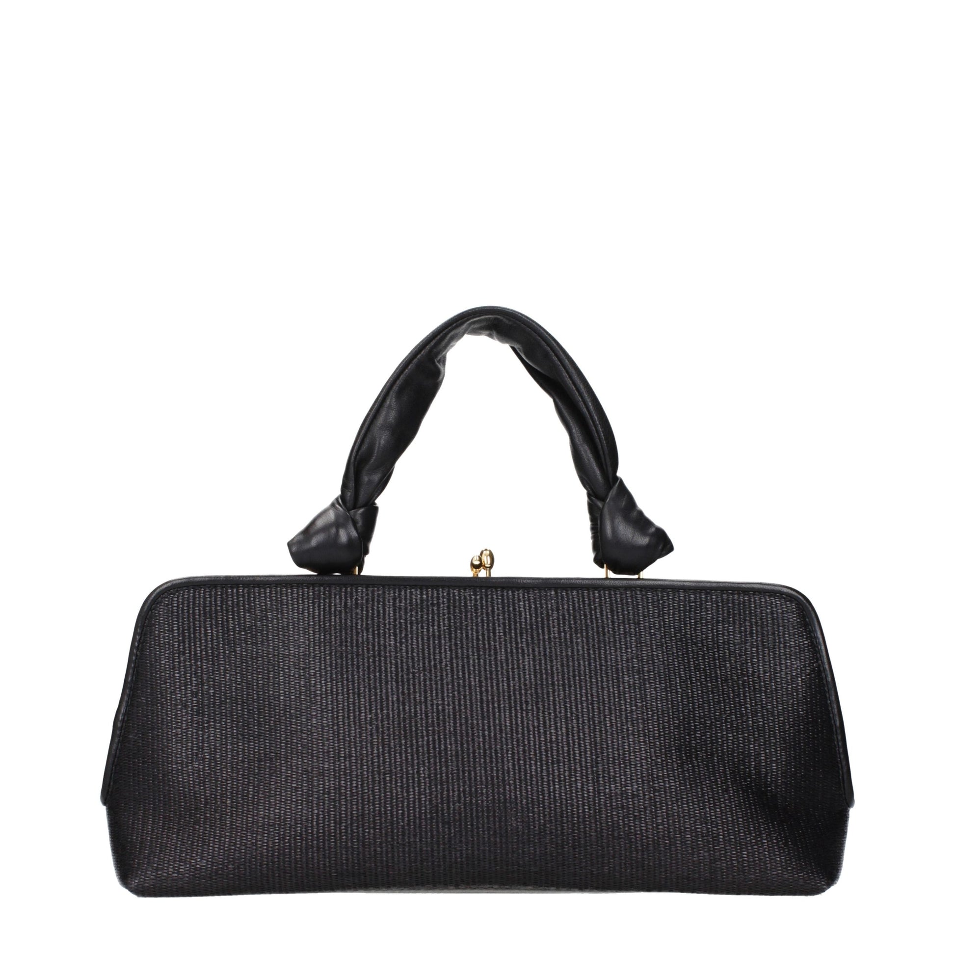 Handbag by Jil Sander for women in polyester polyurethane python leather black features a exquisite silhouette, showcasing a secure and exquisite with versatile for a exquisite finish.